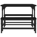 vidaXL fekete szerelt fa dohányzóasztal 100 x 50,5 x 40 cm
