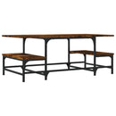 vidaXL füstös tölgy színű szerelt fa dohányzóasztal 100 x 50,5 x 40 cm