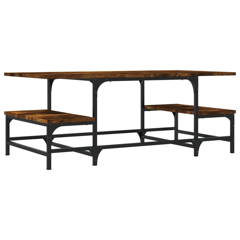 vidaXL füstös tölgy színű szerelt fa dohányzóasztal 100 x 50,5 x 40 cm