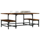 vidaXL füstös tölgy színű szerelt fa dohányzóasztal 100 x 50,5 x 40 cm