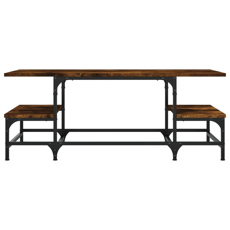 vidaXL füstös tölgy színű szerelt fa dohányzóasztal 100 x 50,5 x 40 cm