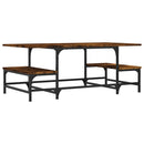 vidaXL füstös tölgy színű szerelt fa dohányzóasztal 100 x 50,5 x 40 cm