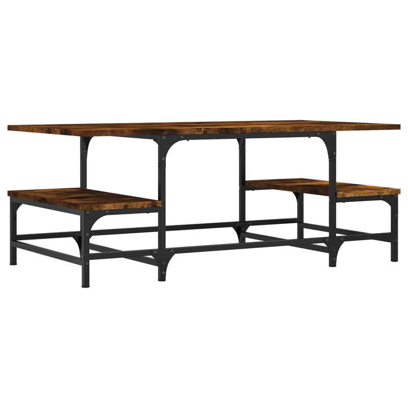 vidaXL füstös tölgy színű szerelt fa dohányzóasztal 100 x 50,5 x 40 cm