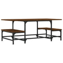 vidaXL barna tölgyszínű szerelt fa dohányzóasztal 100 x 50,5 x 40 cm