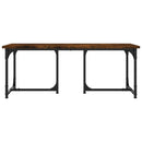 vidaXL füstös tölgy színű szerelt fa dohányzóasztal 90x50x35 cm