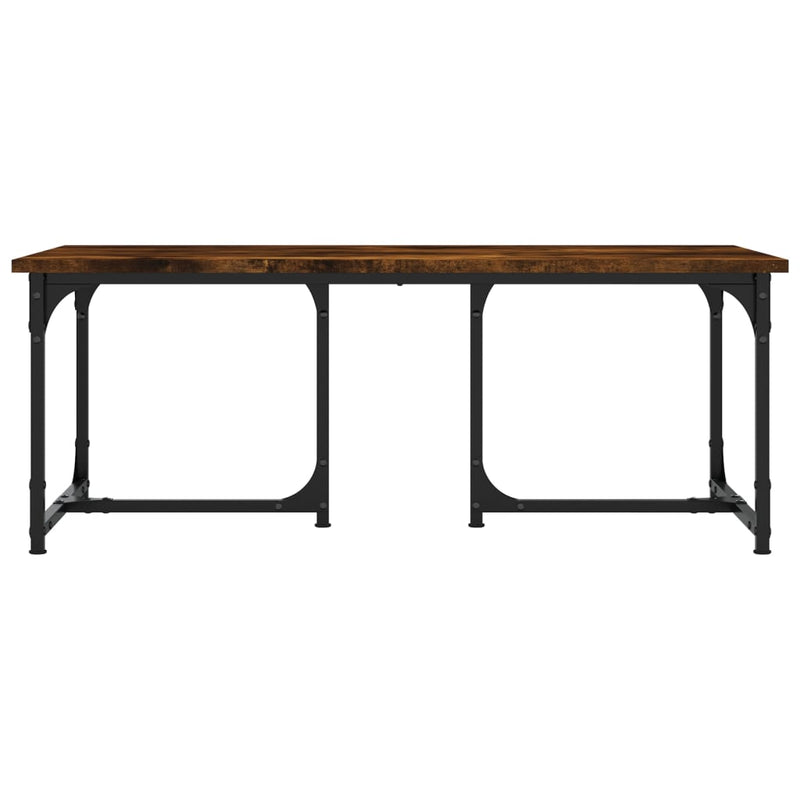 vidaXL füstös tölgy színű szerelt fa dohányzóasztal 90x50x35 cm