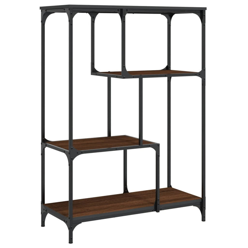 vidaXL barna tölgyszínű szerelt fa és acél íróasztal 81x36x115 cm