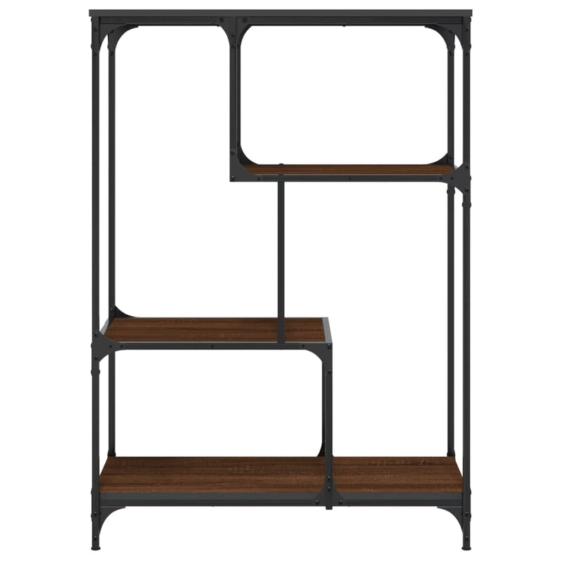 vidaXL barna tölgyszínű szerelt fa és acél íróasztal 81x36x115 cm