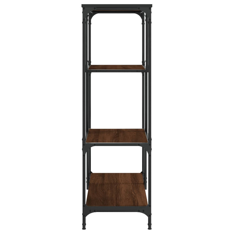 vidaXL barna tölgyszínű szerelt fa és acél íróasztal 81x36x115 cm