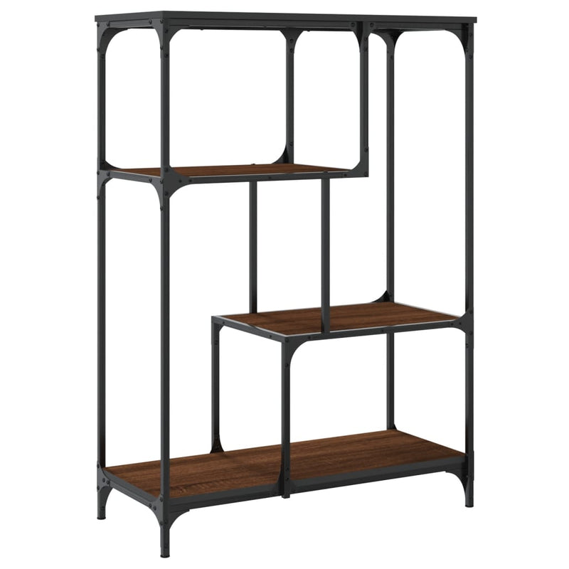 vidaXL barna tölgyszínű szerelt fa és acél íróasztal 81x36x115 cm