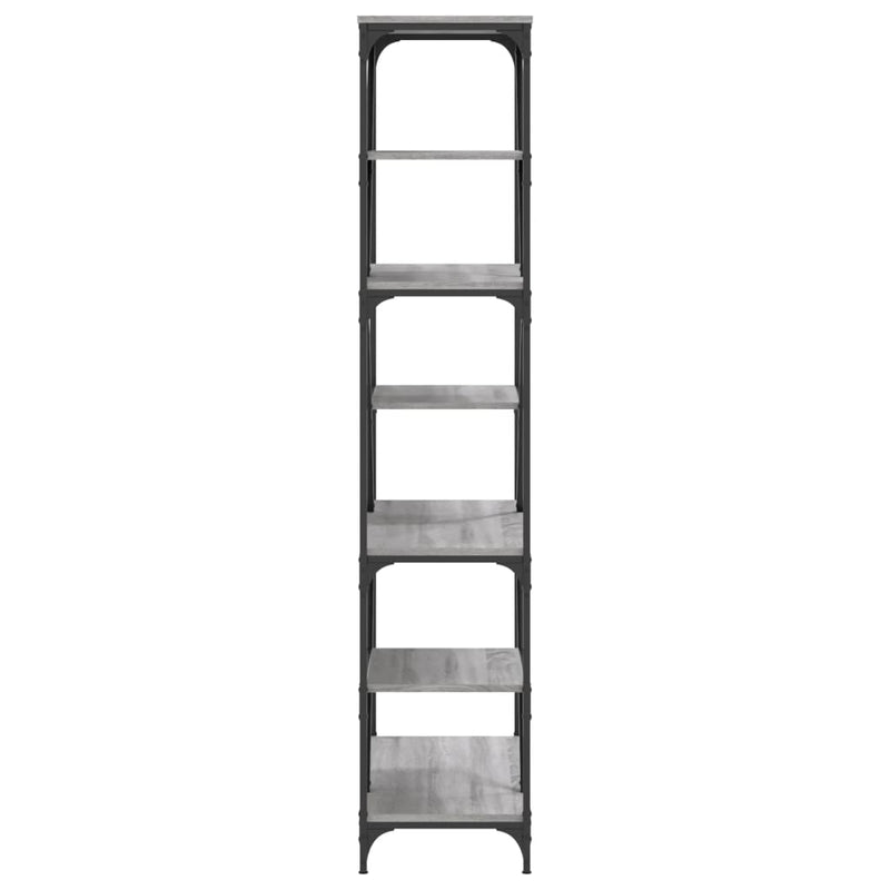 vidaXL szürke sonoma szerelt fa és acél könyvespolc 91x36x176 cm