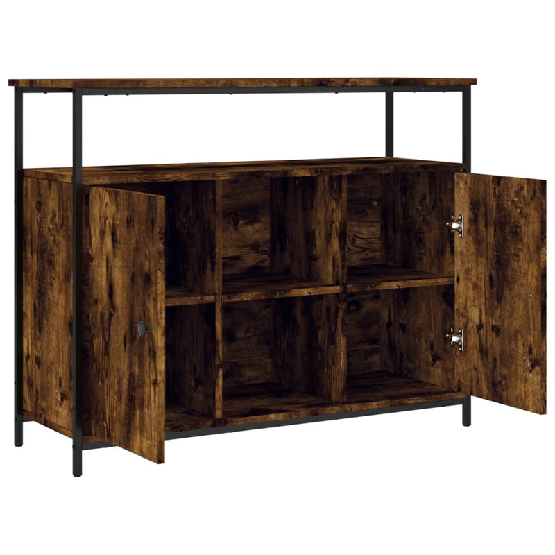 vidaXL füstös tölgy színű szerelt fa tálalószekrény 100 x 35 x 80 cm
