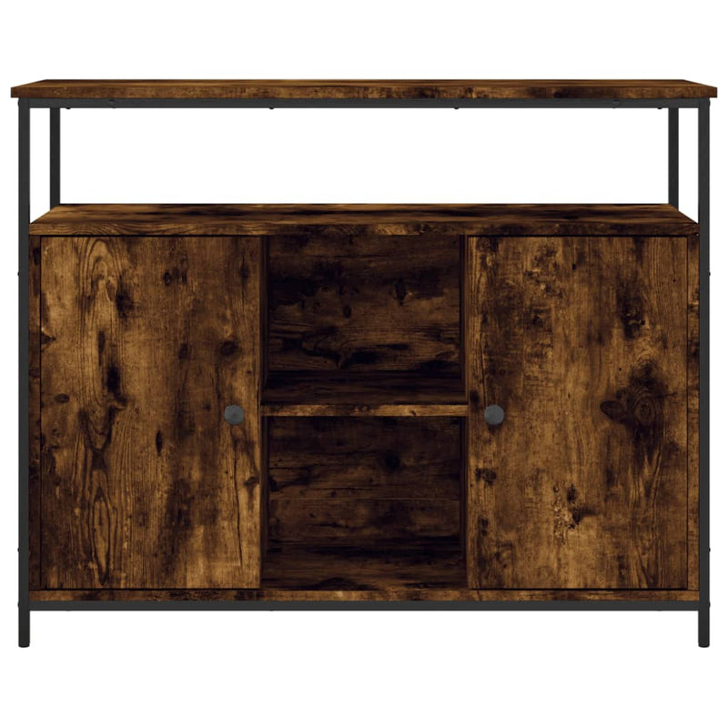 vidaXL füstös tölgy színű szerelt fa tálalószekrény 100 x 35 x 80 cm