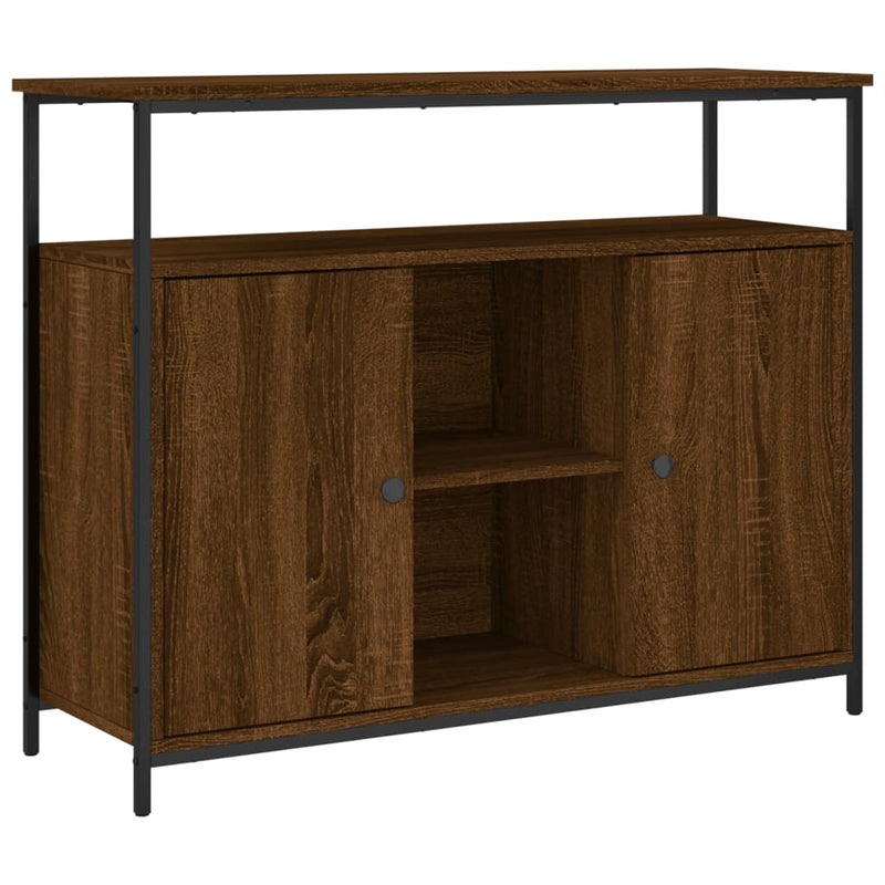vidaXL barna tölgy színű szerelt fa tálalószekrény 100 x 35 x 80 cm