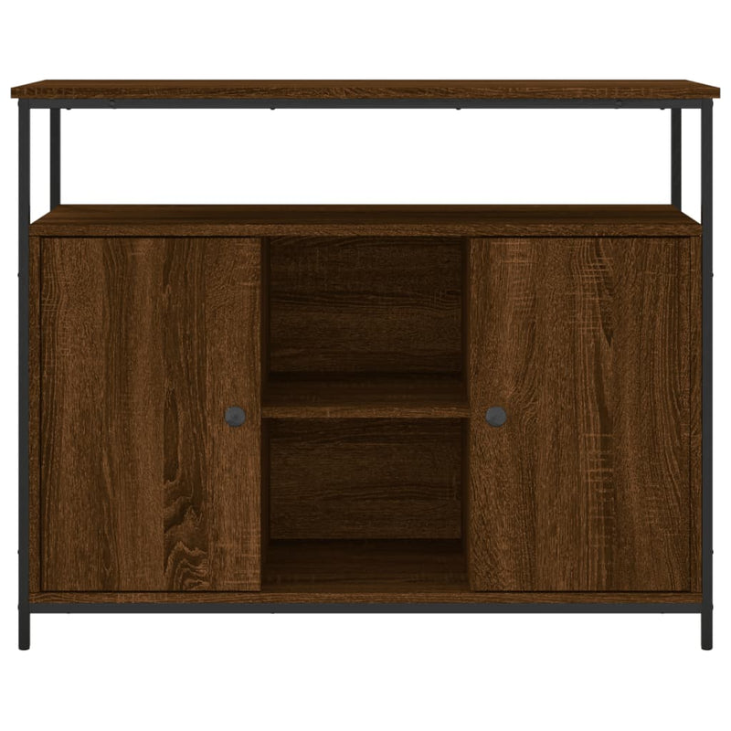 vidaXL barna tölgy színű szerelt fa tálalószekrény 100 x 35 x 80 cm