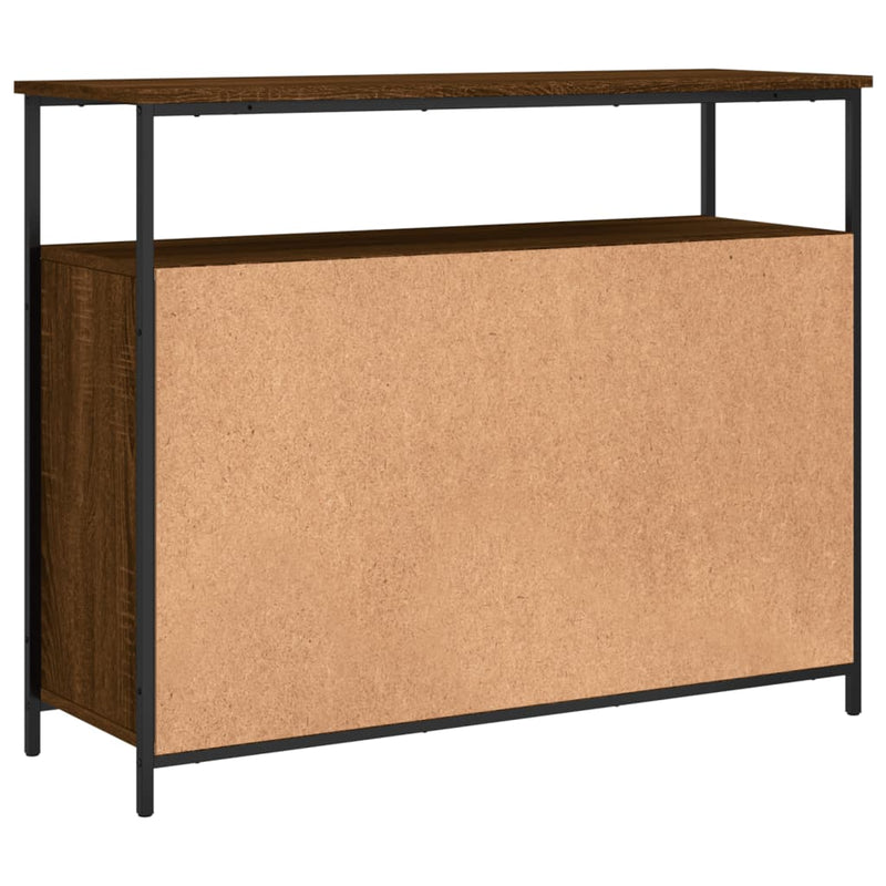 vidaXL barna tölgy színű szerelt fa tálalószekrény 100 x 35 x 80 cm