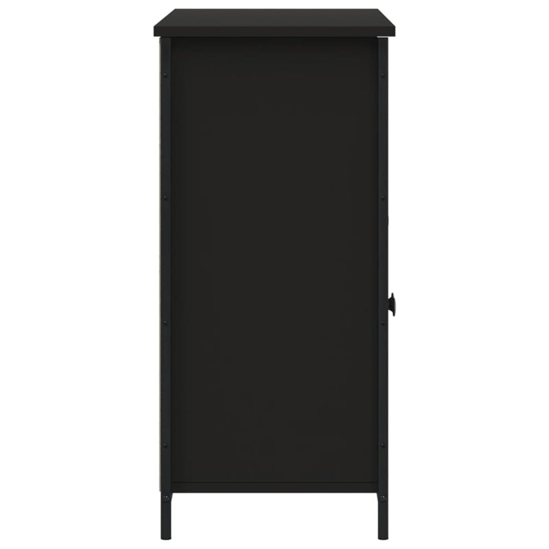 vidaXL fekete szerelt fa tálalószekrény 100 x 35 x 75 cm