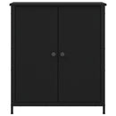 vidaXL fekete szerelt fa tálalószekrény 70 x 30 x 80 cm