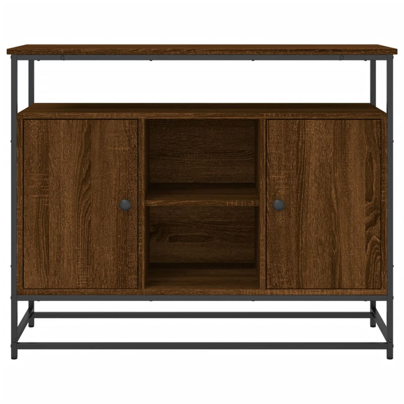 vidaXL barna tölgy színű szerelt fa tálalószekrény 100 x 35 x 80 cm
