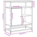 vidaXL szürke sonoma színű szerelt fa tálalószekrény 69 x 35 x 80 cm