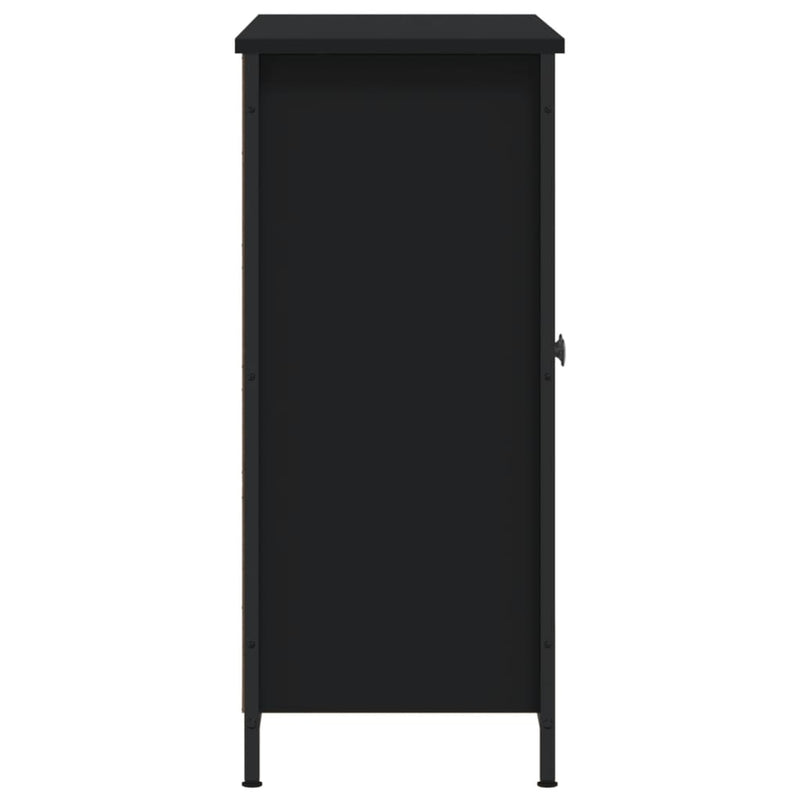 vidaXL fekete szerelt fa tálalószekrény 100 x 33 x 75 cm