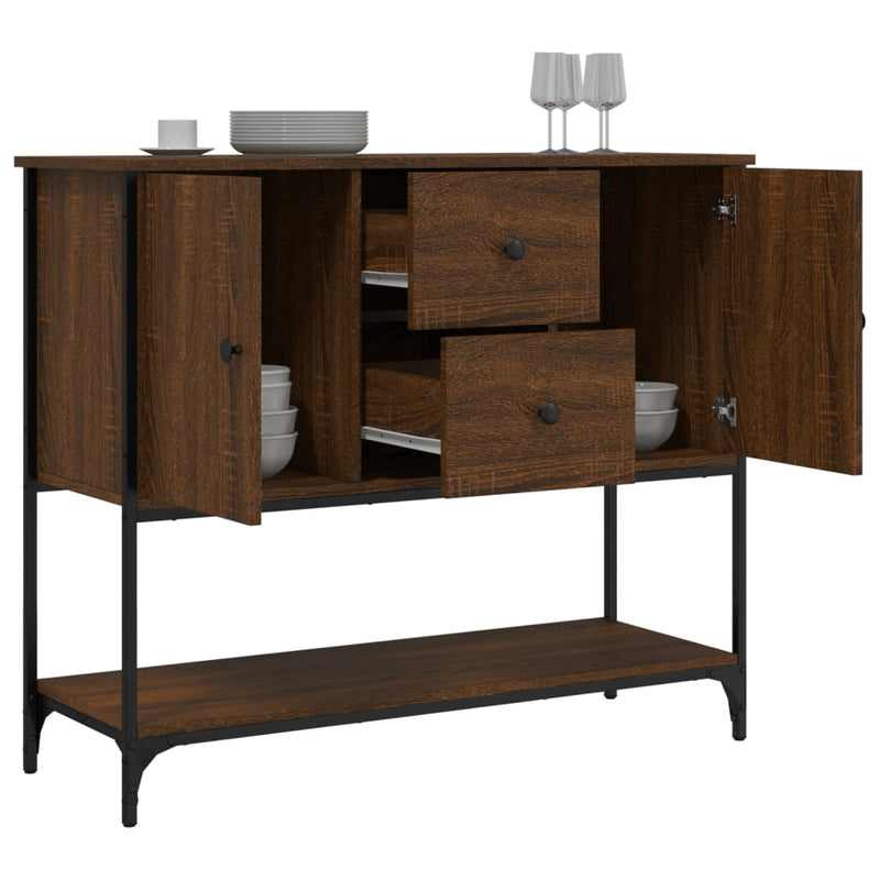 vidaXL sonoma tölgy színű szerelt fa tálalószekrény 100 x 36 x 85 cm