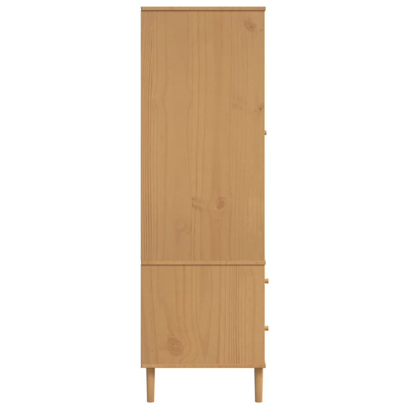 vidaXL SENJA barna rattanhatású ruhásszekrény 90 x 55 x 175 cm