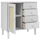 vidaXL SENJA fehér rattanhatású tálalószekrény 80 x 40 x 80 cm