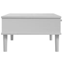 vidaXL SENJA fehér rattanhatású tömör fa dohányzóasztal 100x55x33 cm