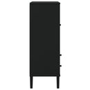 vidaXL SENJA fekete rattanhatású magasszekrény 90 x 40 x 112 cm