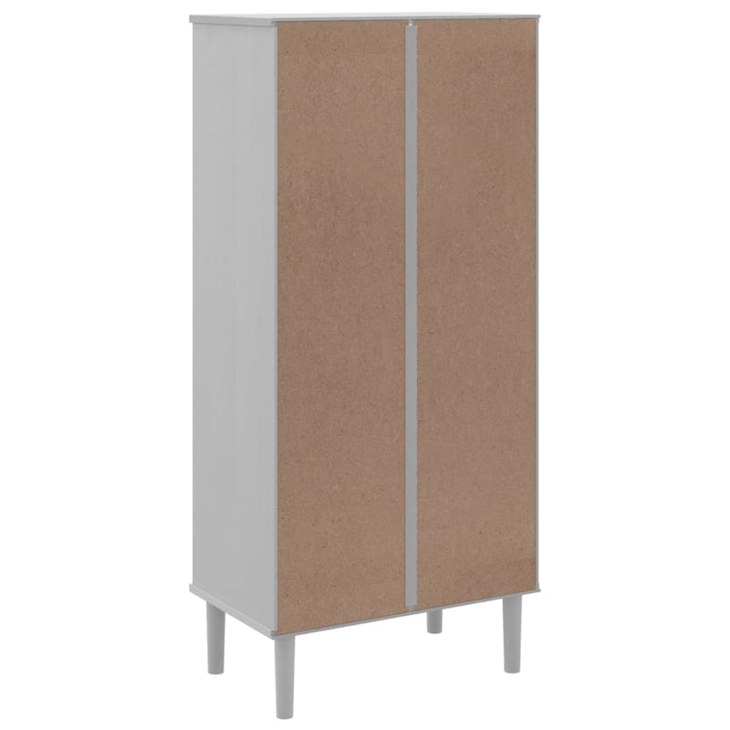 vidaXL SENJA fehér rattanhatású tömör fenyő könyvszekrény 60x35x130 cm