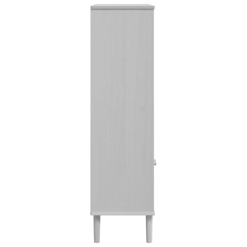vidaXL SENJA fehér rattanhatású tömör fenyő könyvszekrény 90x35x130 cm
