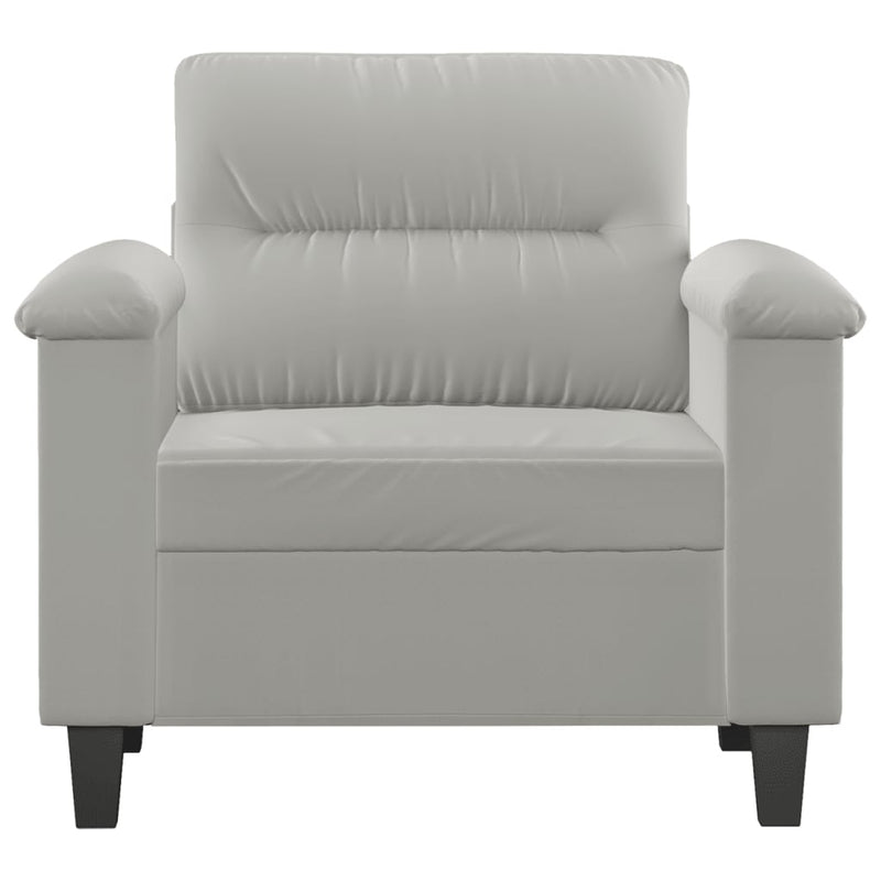 vidaXL világosszürke mikroszálas szövet kanapéfotel 60 cm