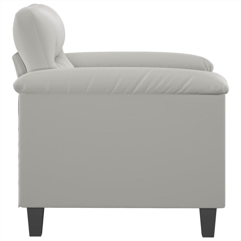 vidaXL világosszürke mikroszálas szövet kanapéfotel 60 cm