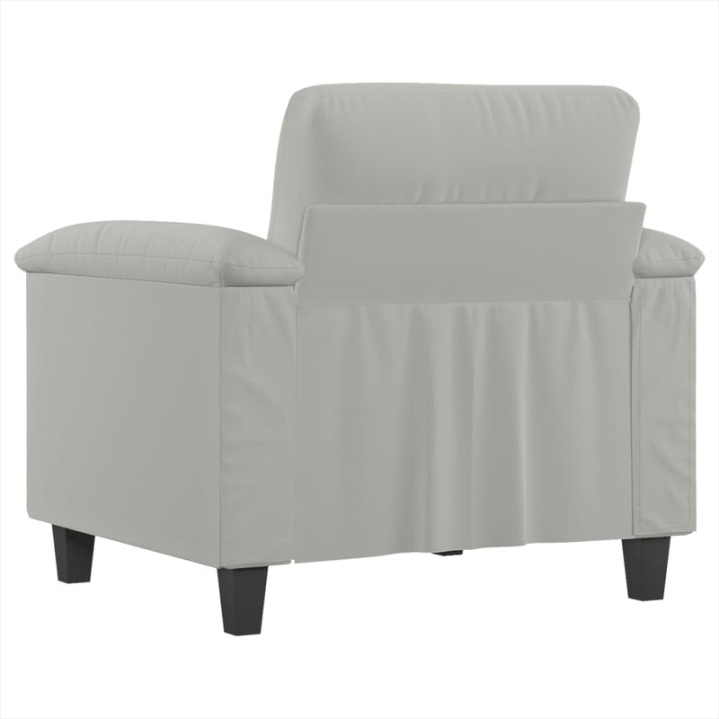 vidaXL világosszürke mikroszálas szövet kanapéfotel 60 cm