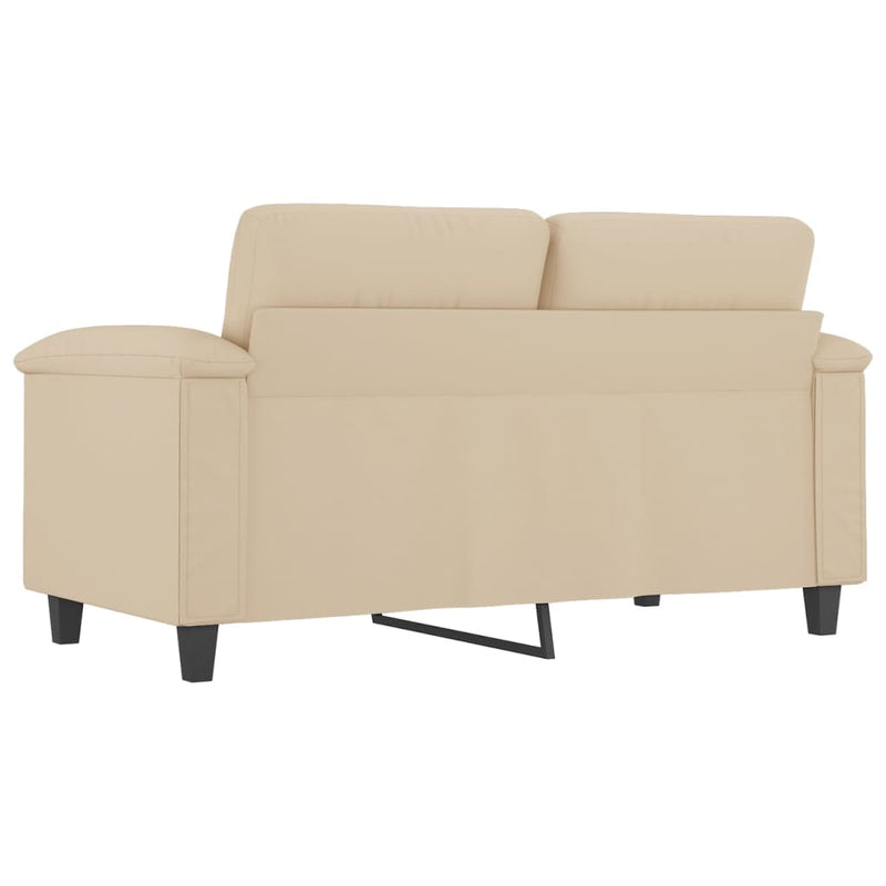 vidaXL kétszemélyes krémszínű mikroszálas szövetkanapé 120 cm