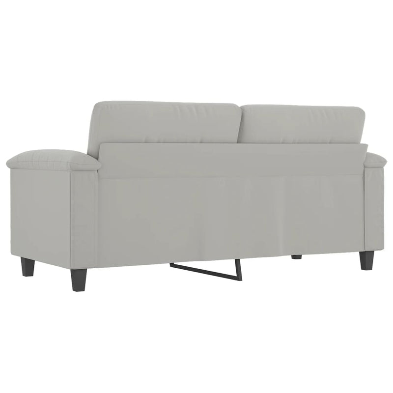 vidaXL kétszemélyes világosszürke mikroszálas szövetkanapé 140 cm