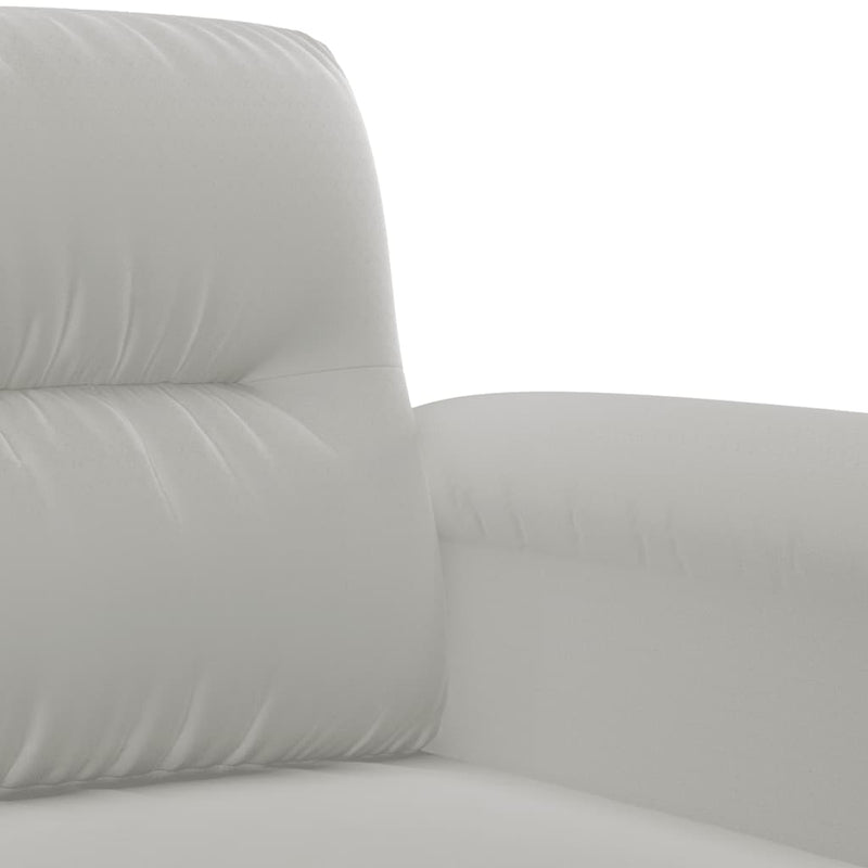 vidaXL kétszemélyes világosszürke mikroszálas szövetkanapé 140 cm