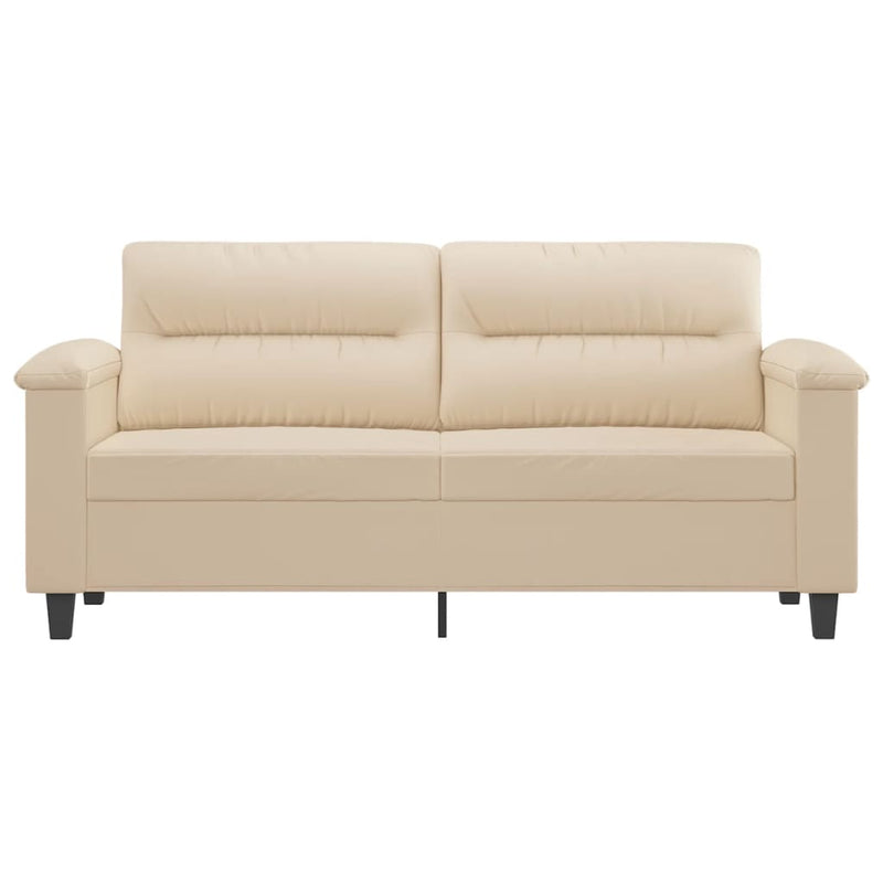 vidaXL kétszemélyes krémszínű mikroszálas szövetkanapé 140 cm