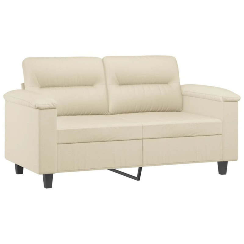 vidaXL 2 személyes krémszínű műbőr kanapé 120 cm