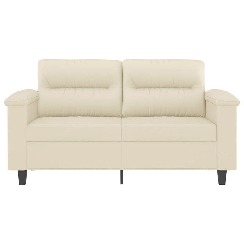 vidaXL 2 személyes krémszínű műbőr kanapé 120 cm