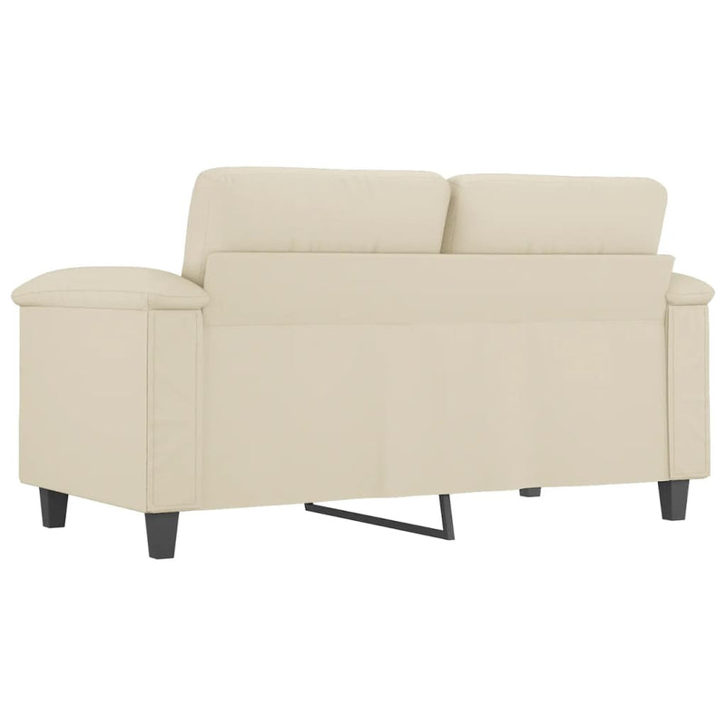 vidaXL 2 személyes krémszínű műbőr kanapé 120 cm