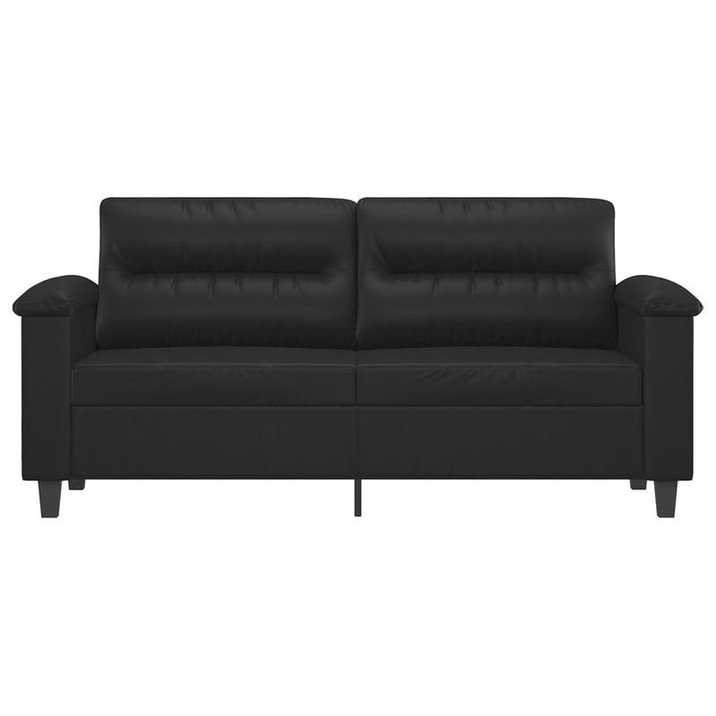 vidaXL 2 személyes fekete műbőr kanapé 140 cm