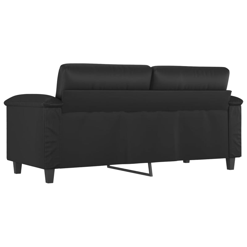 vidaXL 2 személyes fekete műbőr kanapé 140 cm