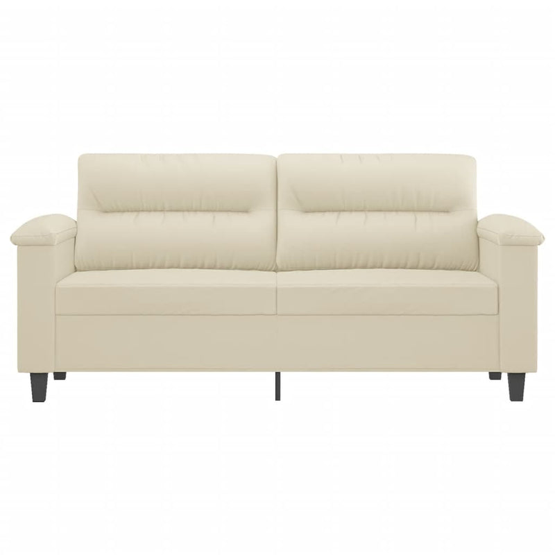vidaXL 2 személyes krémszínű műbőr kanapé 140 cm