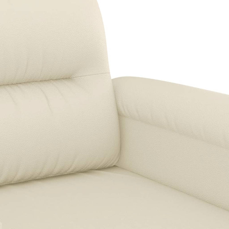 vidaXL 2 személyes krémszínű műbőr kanapé 140 cm