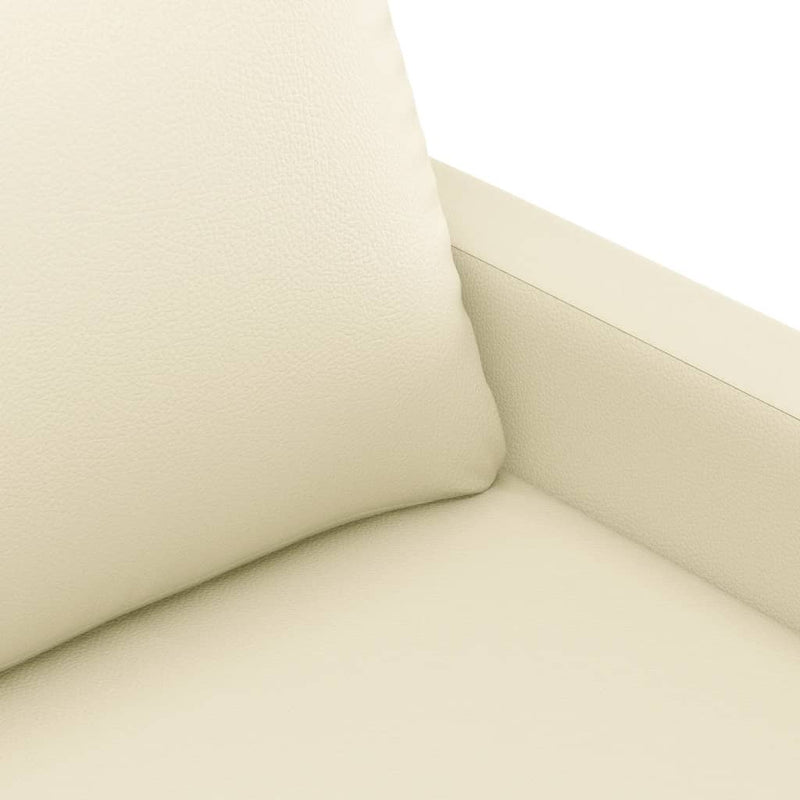 vidaXL 2 személyes krémszínű műbőr kanapé 140 cm
