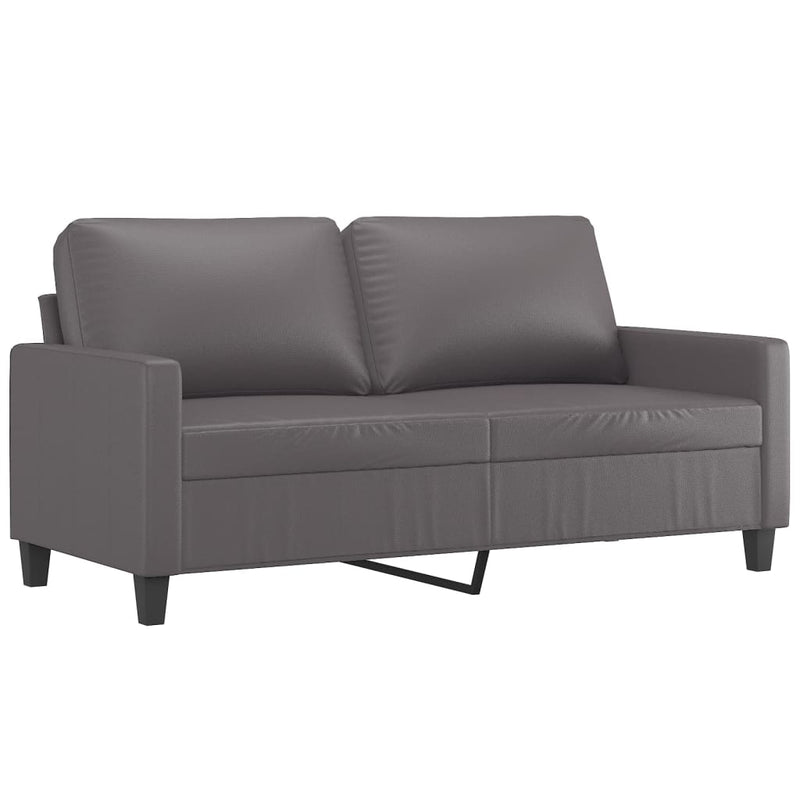 vidaXL 2 személyes szürke műbőr kanapé 140 cm
