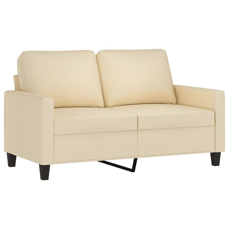 vidaXL kétszemélyes krémszínű szövetkanapé 120 cm