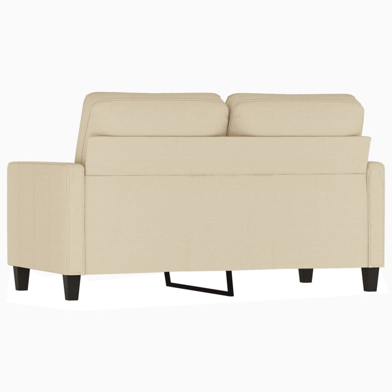 vidaXL kétszemélyes krémszínű szövetkanapé 120 cm